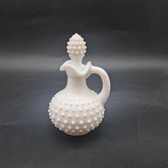 Avon Hobnail Milk Glass Pitcher - Picture 3 of 5